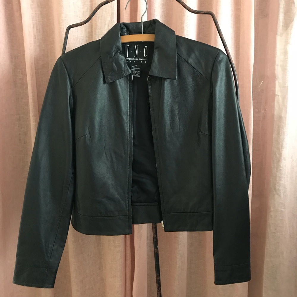 International Concepts Petite Leather Jacket